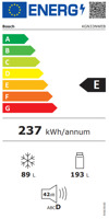 Ψυγειοκαταψύκτης Bosch KGN33NWEB Λευκό E Psugiokatapsuktis Bosch KGN33NWEB Lefko E